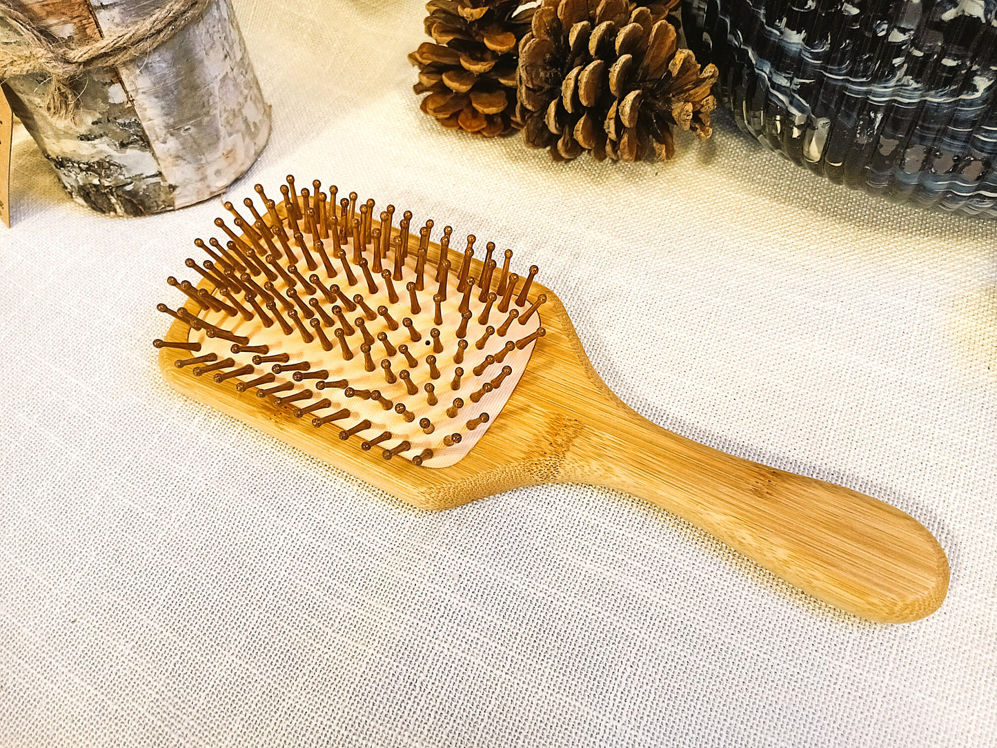 Natural Non-Static Paddle Brushes and Combs