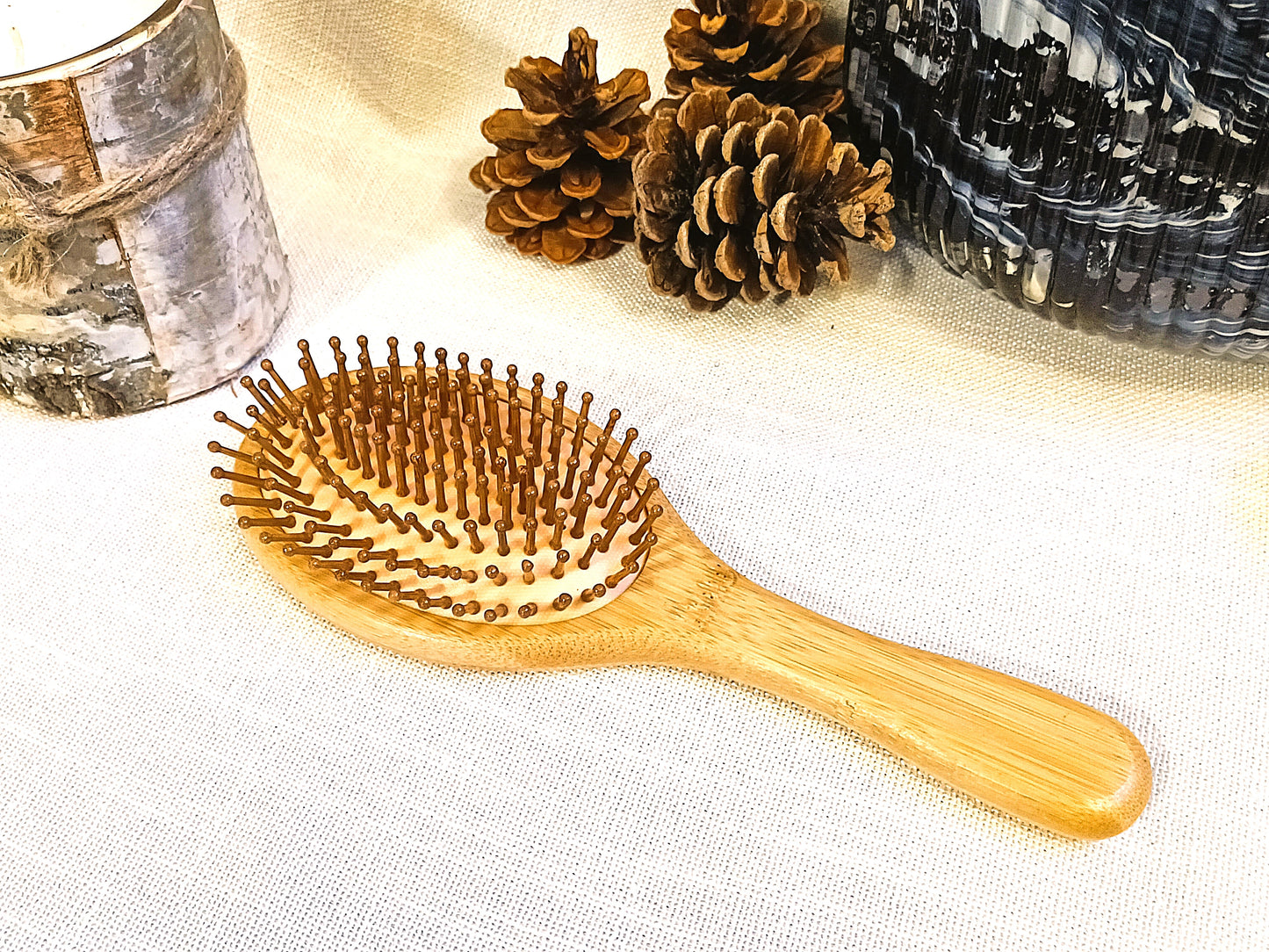 Natural Non-Static Paddle Brushes and Combs